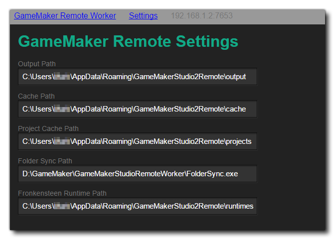Remote Worker Settings