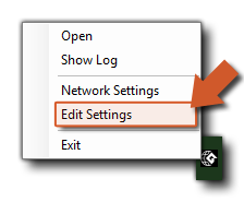 Remote Worker Settings - System Tray