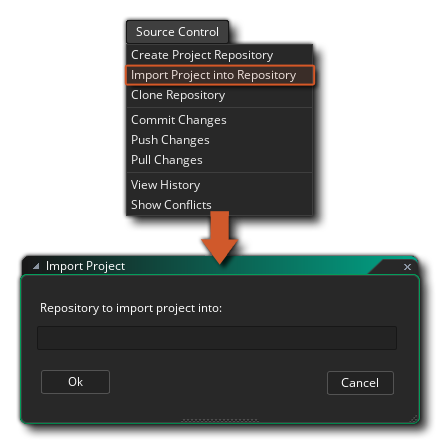Source Control Import Project To Repository