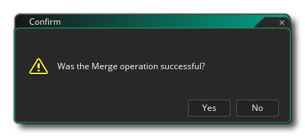 Source Control Merge Confirm