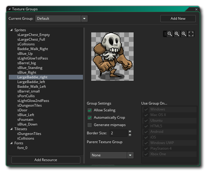 Texture Group Editor