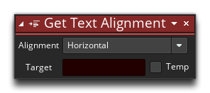 Get Text Alignment Syntax