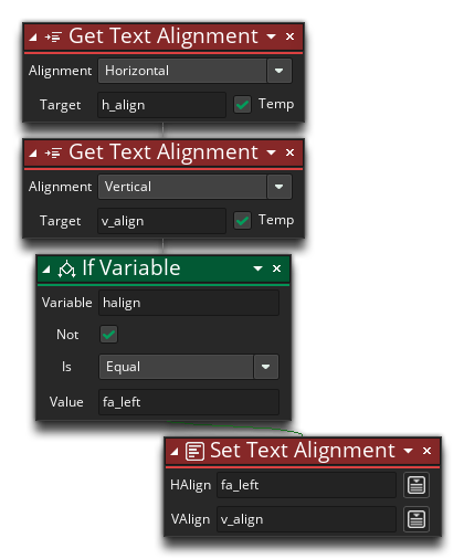 Get Text Alignment Example