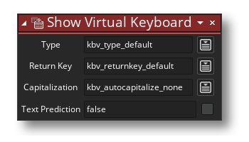 显示虚拟键盘语法