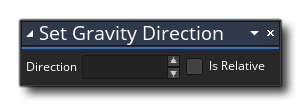 Set Gravity Direction Syntax