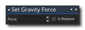 Set Gravity Force Syntax