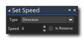 Set Speed Syntax