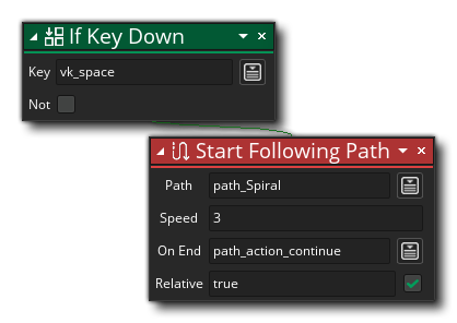 Start Following Path Example