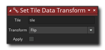 Set Tile Data Transform Syntax